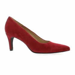 Pao Escarpins cuir velours rouge