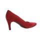 Pao Escarpins cuir velours rouge