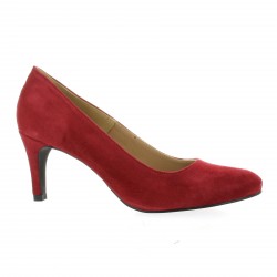 Pao Escarpins cuir velours rouge