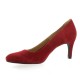 Pao Escarpins cuir velours rouge