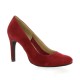 Pao Escarpins cuir velours rouge