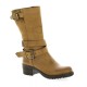 Pao Bottes cuir nubuck cognac