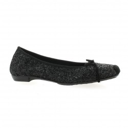 Elizabeth stuart Ballerines cuir pailleté noir