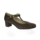 Brenda zaro Escarpins cuir velours taupe