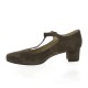 Brenda zaro Escarpins cuir velours taupe