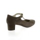 Brenda zaro Escarpins cuir velours taupe