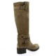 Pao Bottes cuir velours taupe