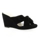 Pao Nu pieds cuir velours noir