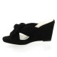 Pao Nu pieds cuir velours noir