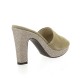 Pao Nu pieds cuir velours taupe