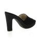 Pao Nu pieds cuir velours noir