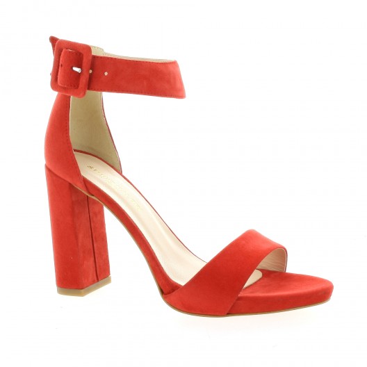 Fremilu Escarpins cuir velours rouge - Chaussures Escarpins Femme Fremilu Escarpins cuir velours rouge - Chaussures Escarpins Femme