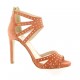 Fremilu Nu pieds cuir velours orange