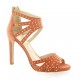 Fremilu Nu pieds cuir velours orange