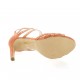 Fremilu Nu pieds cuir velours orange