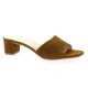 Pao Mules cuir velours cognac