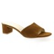 Pao Mules cuir velours cognac