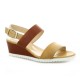 Pao Nu pieds cuir camel