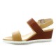 Pao Nu pieds cuir camel