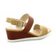 Pao Nu pieds cuir camel