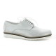 Elizabeth stuart Derby cuir laminé blanc