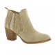 Alpe Boots cuir velours beige