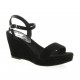 Nu pieds cuir velours noir Elizabeth stuart