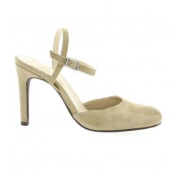 Vidi studio Escarpins cuir velours taupe