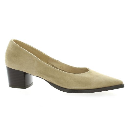 Vidi studio Escarpins cuir velours taupe