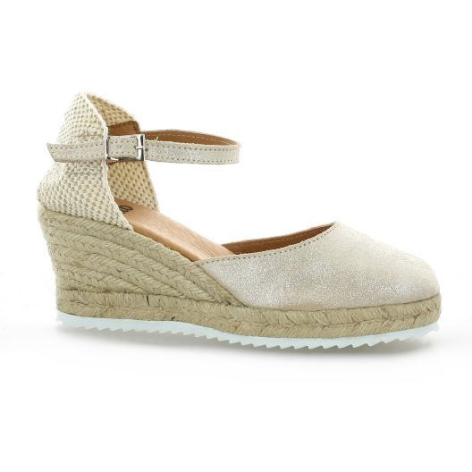 espadrille compensee beige