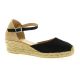 Pao Espadrille cuir velours noir