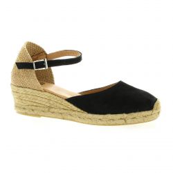 Pao Espadrille cuir velours noir