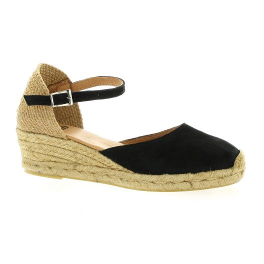 Pao Espadrille cuir velours noir