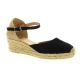 Pao Espadrille cuir velours noir