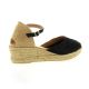 Pao Espadrille cuir velours noir