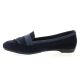 So send Ballerines cuir velours marine