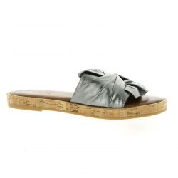 Inuovo Mules cuir argent