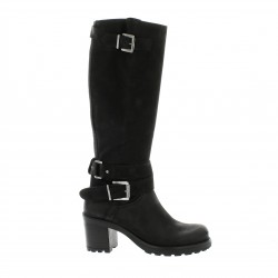 Pao Bottes cuir nubuck noir