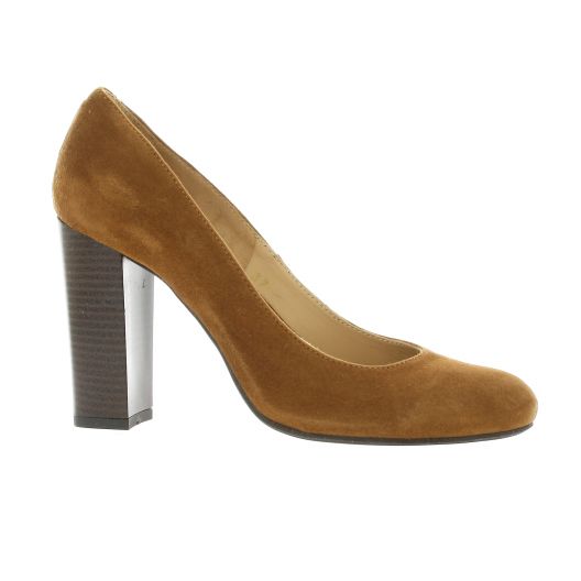 Vidi studio Escarpins cuir velours camel