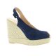 Clara duran Espadrille cuir velours marine