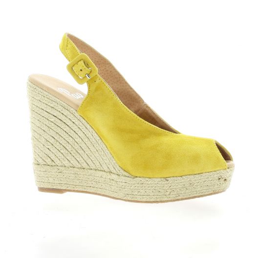 espadrilles compensées jaunes