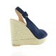 Clara duran Espadrille cuir velours marine