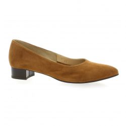 Vidi studio Escarpins cuir velours cognac