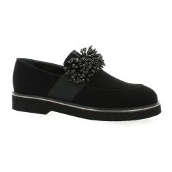 Mitica Mocassins cuir velours noir