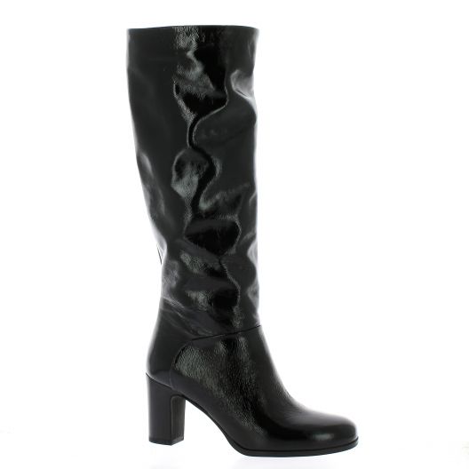 Fremilu Bottes cuir vernis noir