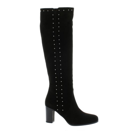 Fremilu Bottes cuir velours noir