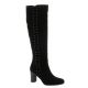 Fremilu Bottes cuir velours noir