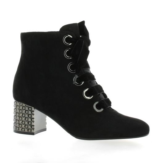 Adele dezotti Boots cuir velours noir