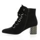 Adele dezotti Boots cuir velours noir