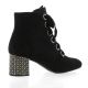 Adele dezotti Boots cuir velours noir